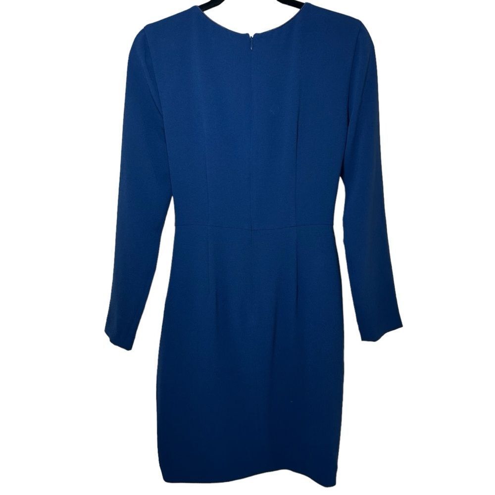 NWT Dress The Population Coby Pacific Blue Long Sleeve Twist Cut Out Dress Small - Picture 8 of 8